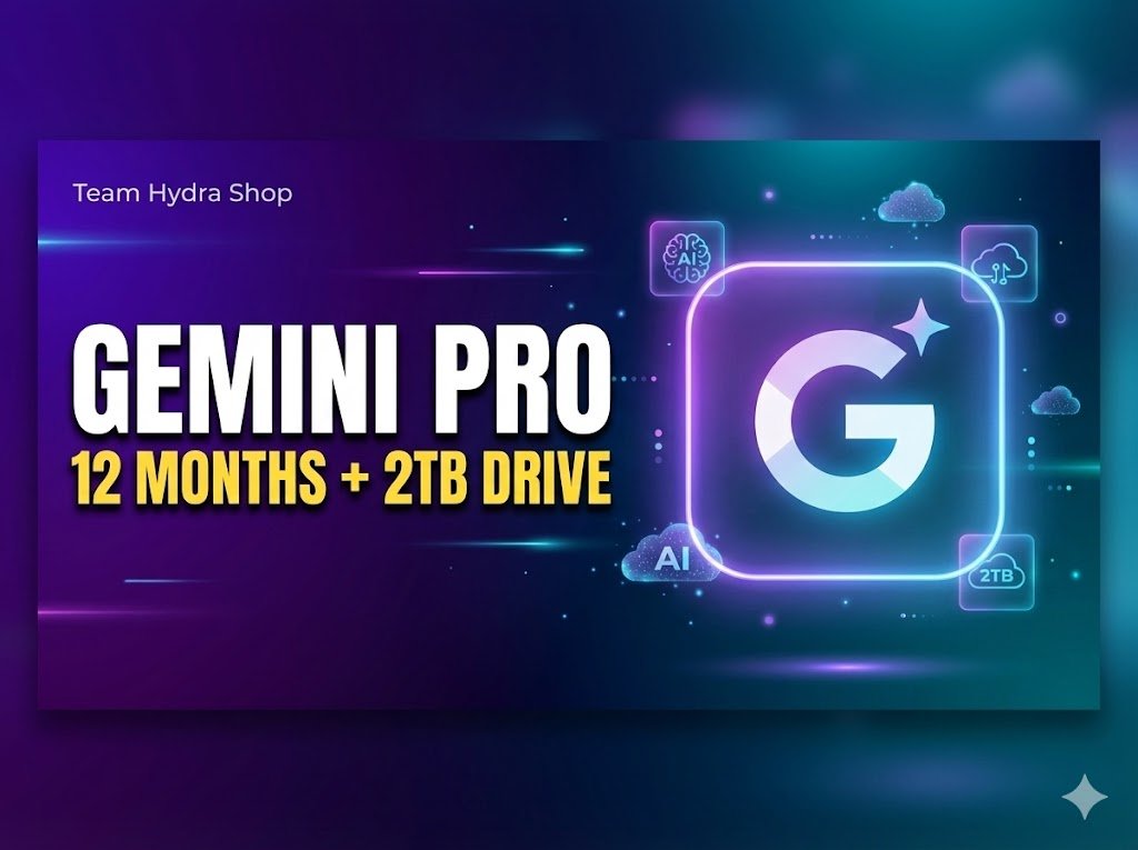 Gemini Pro – 12 Months Official Subscription + 2TB Google Drive Storage (Personal Email Activation)